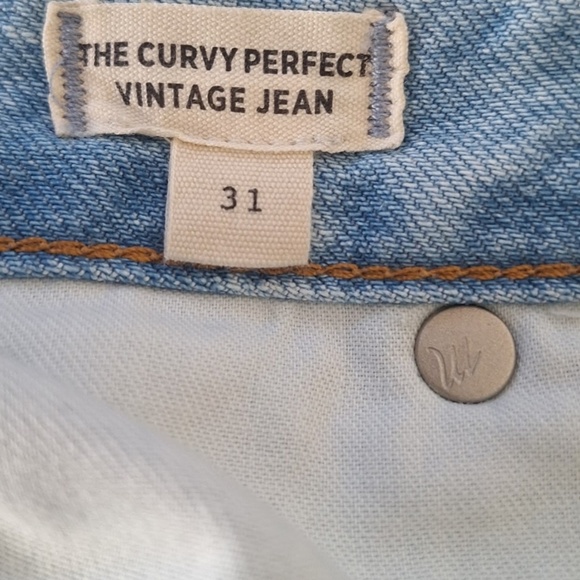 Madewell The Curvy Perfect Vintage Jean Sz 31 Light Wash Denim 100% Cotton - Picture 10 of 13
